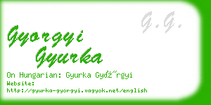 gyorgyi gyurka business card